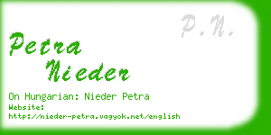 petra nieder business card